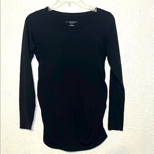 Liz Lange Maternity long sleeve black shirt, size XS